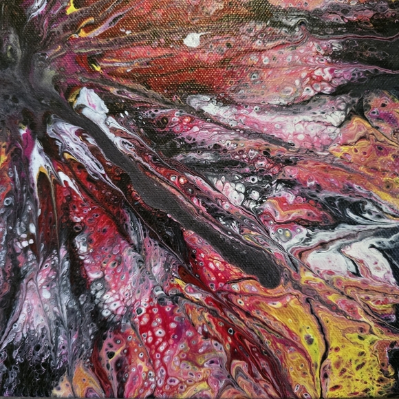 HANDCRAFTED Abstract Floral Painting HANDPAINTED & HANDMADE Wall Art Decor 15x30 - Picture 13 of 17